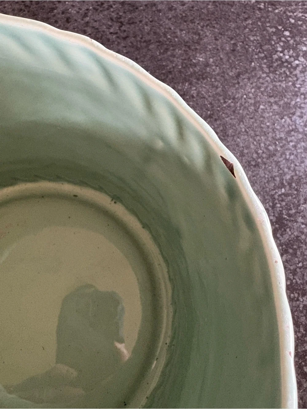 Large Mint Green MIKASA Textured Ceramic Planter Pot Utensil Holder Home Accents